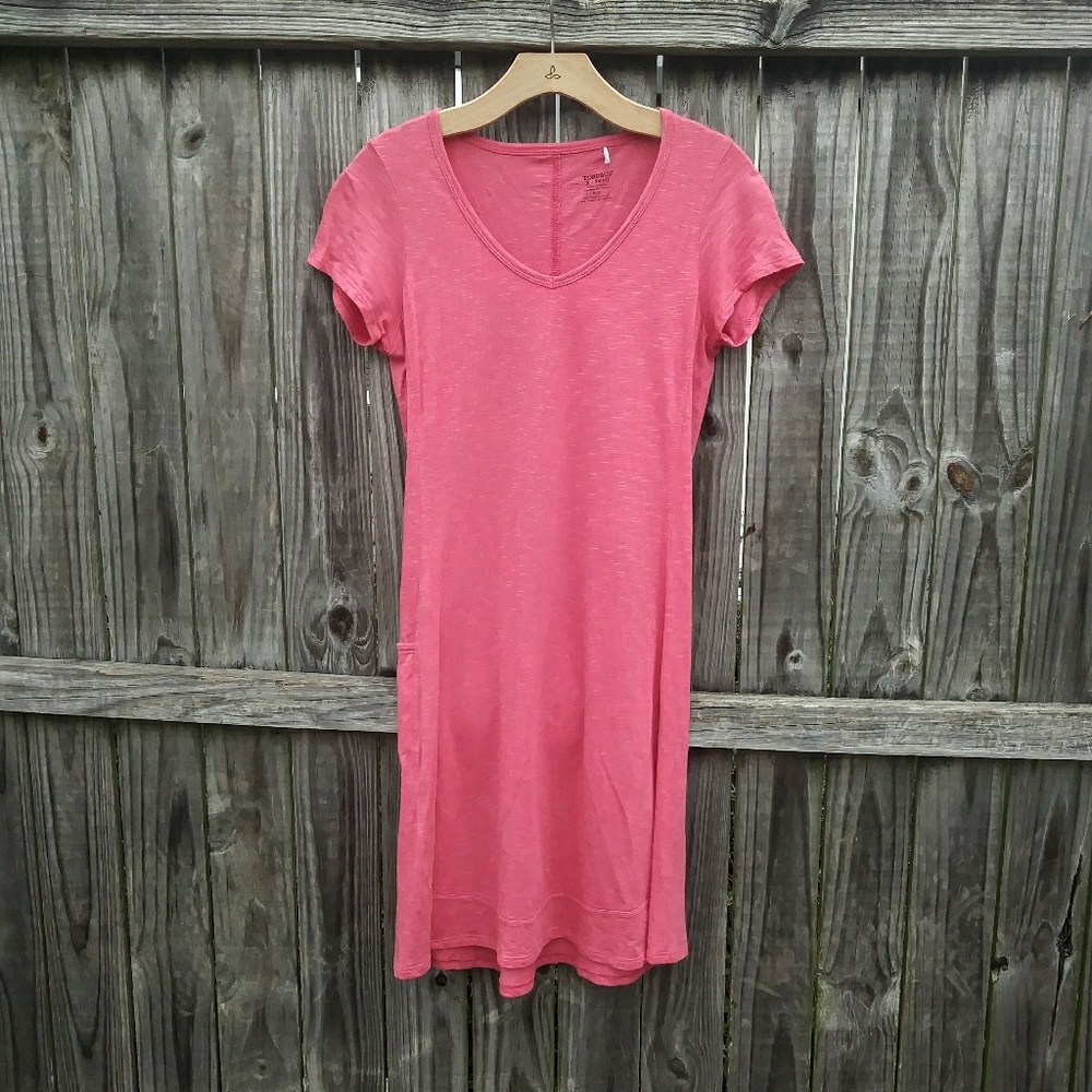 Toad&Co Coral Pink Marley TShirt Dress